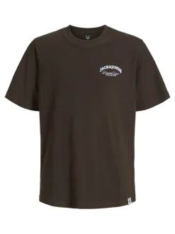 Jack and jones junior t-paita, JJEBRANDES RELAXED TEE SS NOOS JNR Tummanruskea