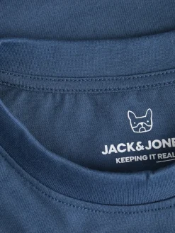 Jack and jones junior t-paita, JCOGRID BRANDING TEE LS CREW NECK JNR Petroolinsininen