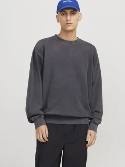 Jack and Jones miesten collegepusero, JJECHARGE FADED SWEAT CREW NECK Castlerock