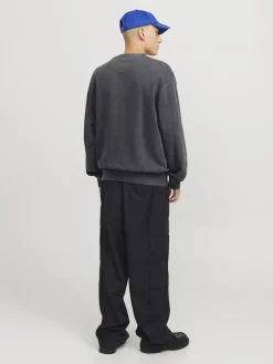 Jack and Jones miesten collegepusero, JJECHARGE FADED SWEAT CREW NECK Castlerock