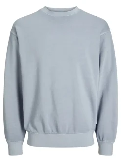 Jack and Jones miesten collegepusero, JJECHARGE FADED SWEAT CREW NECK Chambray Blue