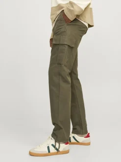 Jack and Jones miesten reisitaskuhousut, JPSTKANE BARKLEY CARGO PANT Olive Night