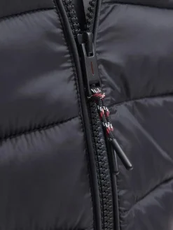 Jack and Jones miesten takki JJEBRADLEY LIGHT PUFFER HOOD NOOS, musta