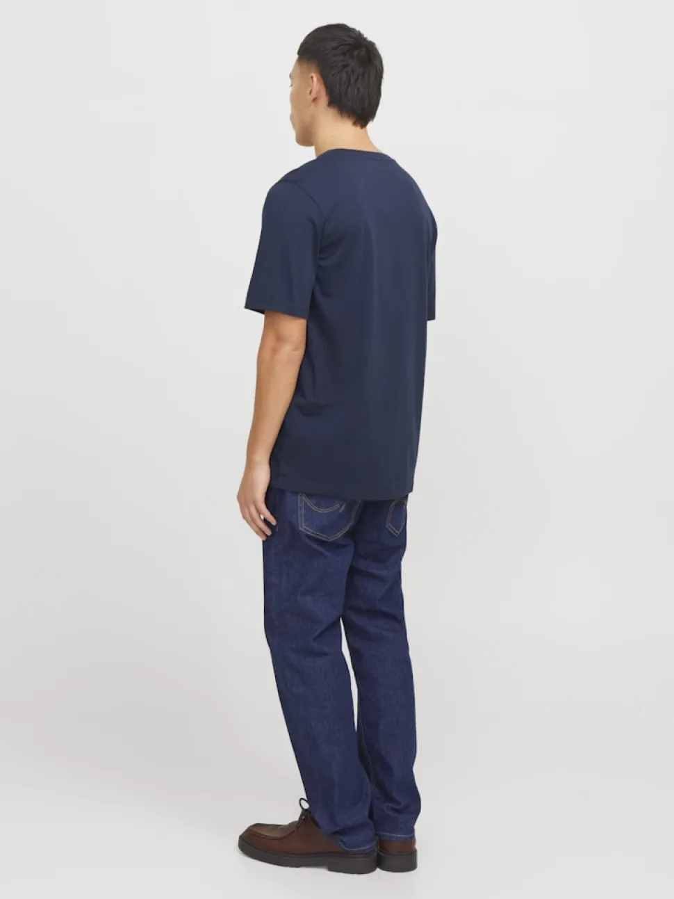 Jack and Jones miesten t-paita, JJELOGO TEE SS O-NECK 2 COL SS25 SN Sky Captain