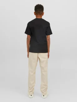 JACK&JONES JUNIOR lasten t-paita, JORVESTERBRO TEE SS CREW NECK Musta