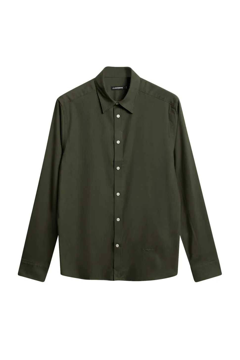 J.Lindeberg Miesten Flanellipaita, LIGHT FLANNEL SLIM SHIRT Armeijanvihreä
