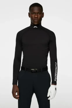J.Lindeberg miesten paita, AELLO SOFT COMPRESSION GOLF Musta