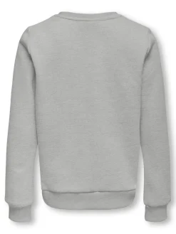Kids Only lasten college, KOGLENA LS AVANT GARDEN O-NECK Vaaleanharmaa