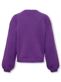 Kids Only Lasten neulepusero, KOGLESLY KINGS LS PULLOVER Liila Kuosi