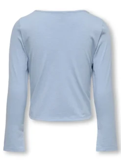 Kids Only lasten paita, KOGFELINA L/S BOATNECK SLIT TOP Vaaleansininen