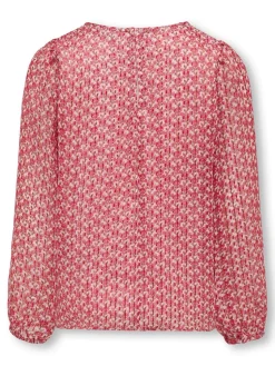 Kids Only lasten paita, KOGJEVA LS O-NECK TOP Vaaleanpunainen