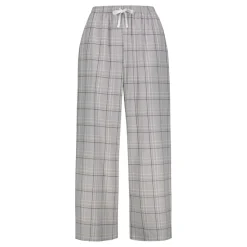 Klement naisten pyjamahousut Kia ruutuhousu, beige ruutu