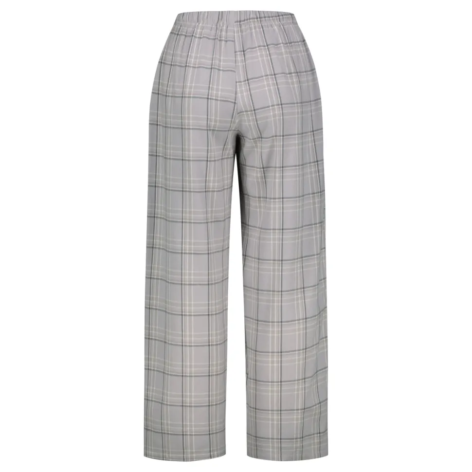 Klement naisten pyjamahousut Kia ruutuhousu, beige ruutu