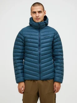 K M FROST DOWN HOOD JACKET PETROOLINSININEN