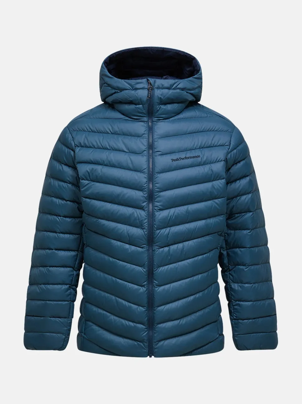 K M FROST DOWN HOOD JACKET PETROOLINSININEN