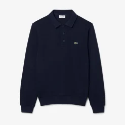 Lacoste miesten collegepaita Classic Fit Polo Collar Ribbed Sweater, tummansininen