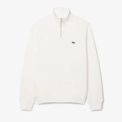 Lacoste miesten collegepaita Regular Fit High Neck Zipped Sweatshirt, valkoinen