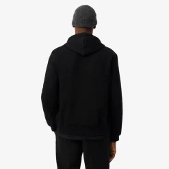 Lacoste Miesten Huppari, LACOSTE REGULAR FIT BRUSHED ZIPPERED Musta