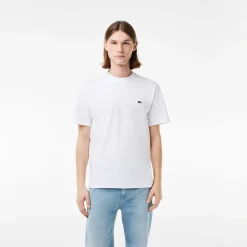 Lacoste Miesten T-Paita, MID WEIGHT COTTON JERSEY T-SHIRT NOS Valkoinen