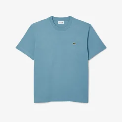 Lacoste miesten t-paita, MID WEIGHT COTTON JERSEY T-SHIRT Indigo