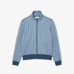 Lacoste Miesten Verryttelytakki, PARIS JACQUARD MONOGRAM ZIPPED Sininen Kuosi