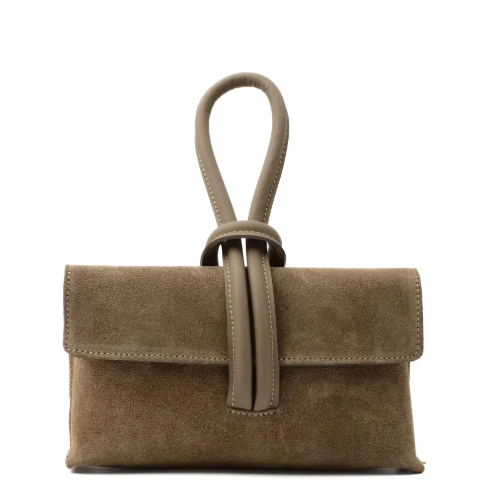 Latalia naisten laukku, BARLETTA BAG SUEDE Kaakaonruskea