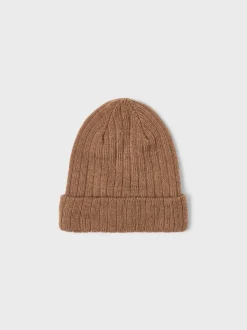 Lil Atelier lasten pipo, NMNGERSON KNIT HAT Ruskeanharmaa