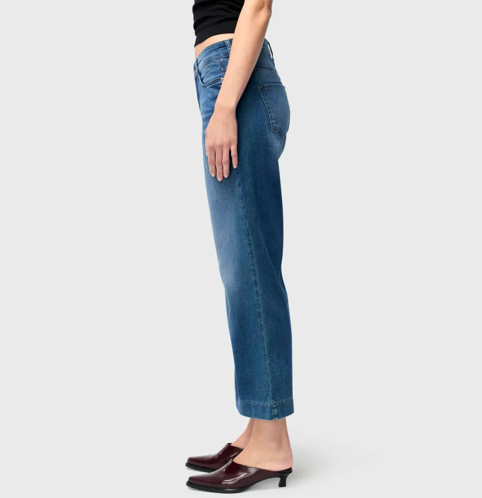 Mac naisten farkut, DREAM WIDE CROPPED Indigo