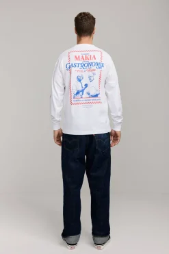 Makia Kummeli Gastronomie Long Sleeve, valkoinen
