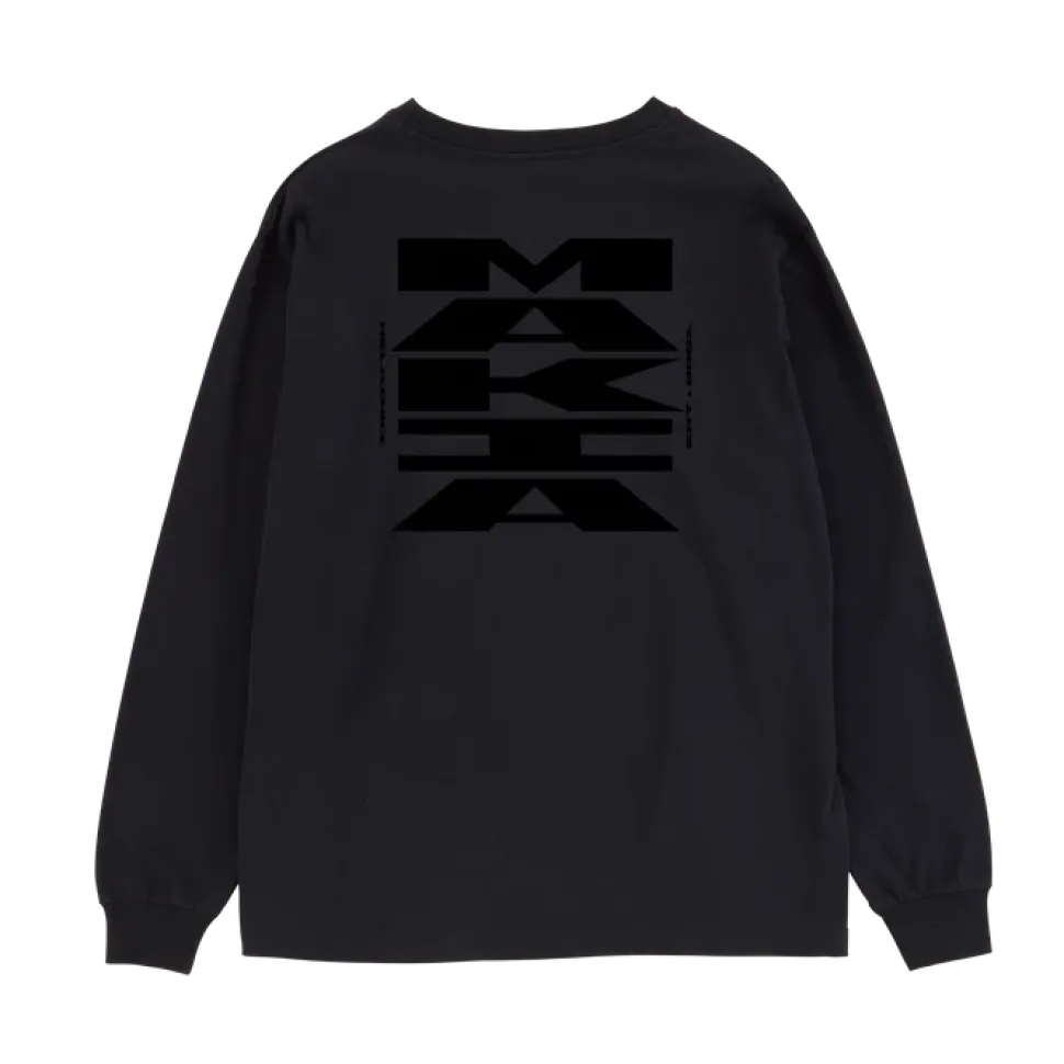 Makia miesten college, STATEMENT LONG SLEEVE Musta