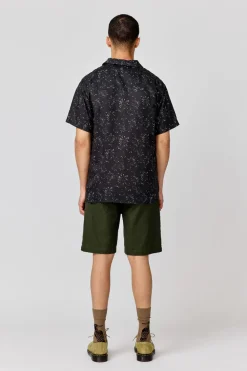 Makia miesten lyhythihainen kauluspaita, PASTURE SHIRT Musta