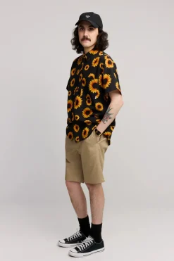 Makia miesten paita, K COMMON SHIRT SS Keltainen Kuosi