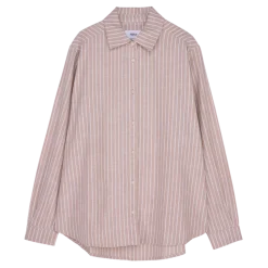 Makia naisten paitapusero Urpu Shirt, raidallinen beige