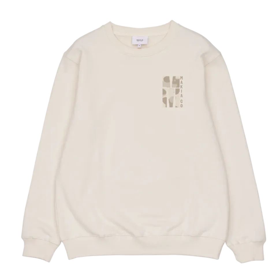 Makia unisex collegepusero, OFFSHORE SWEATSHIRT Beige