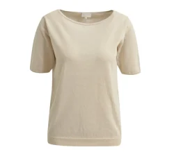 Milano Italy naisten neule, PULLOVER 1/2 COTTON Hiekka