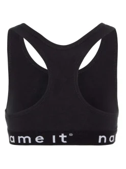Name It hihaton toppi, NKFSHORT TOP 2P SOLID BLACK Musta