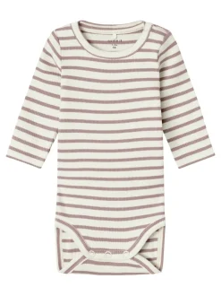 Name It lasten body, NBBANI LS BODY Raidallinen Vaaleanpunainen