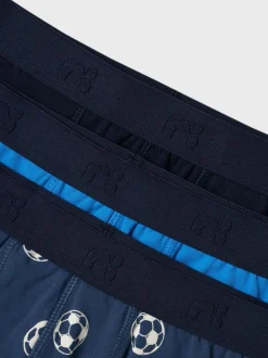 Name It Lasten Bokserit 3-Pack, NKMBOXER 3P DARK DENIM FOOTBALL NOOS Monivärinen Kuosi
