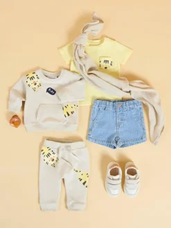 Name It lasten college, NBMHACK LS LIGHT SWEAT UNB Vaalea Beige