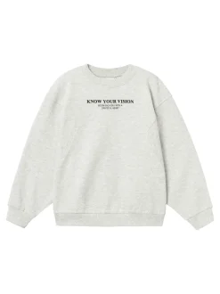 Name It Lasten Collegepaita, NKFNAKONNI LS RLX SWEAT Vaaleanharmaa