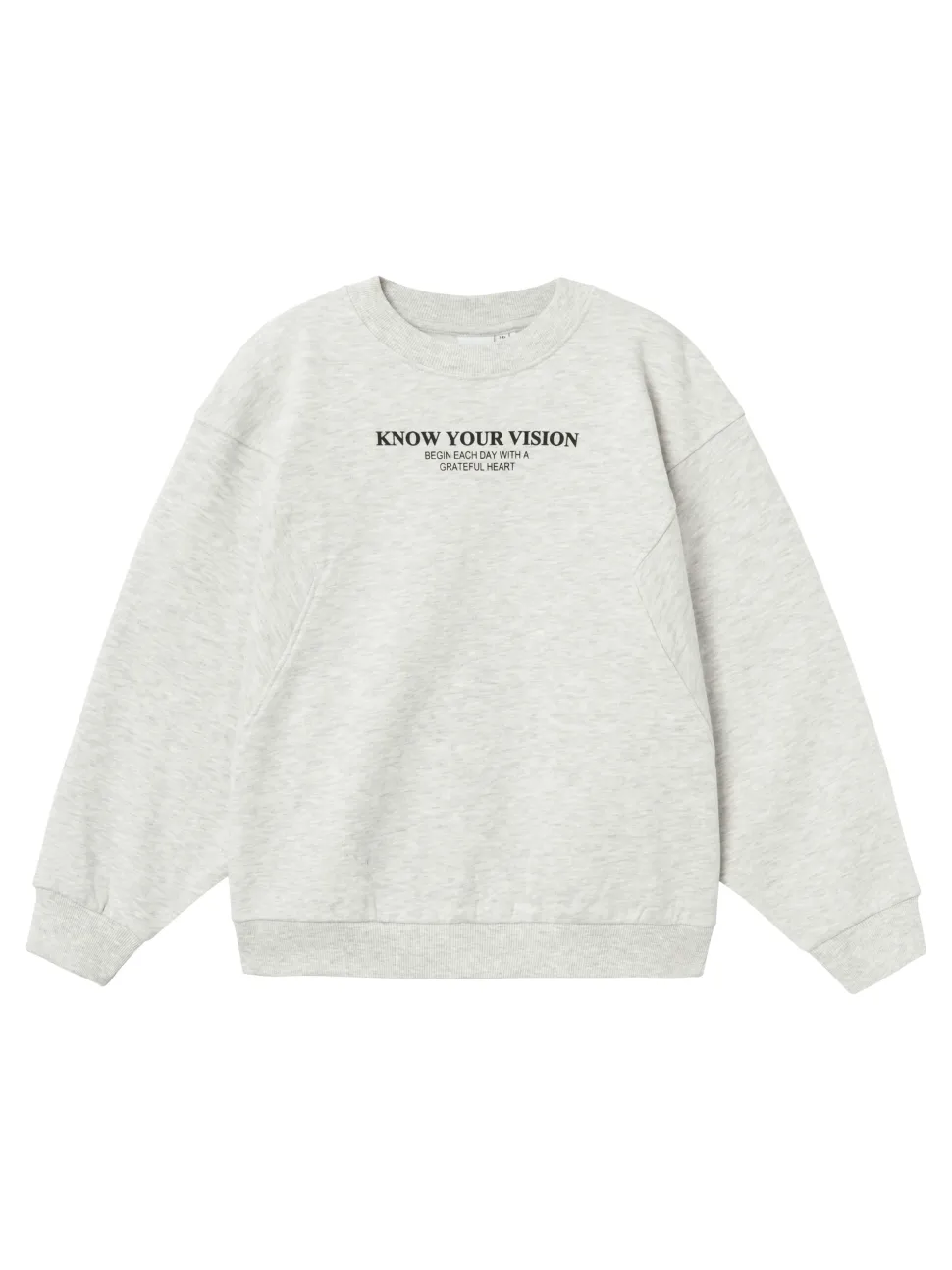 Name It Lasten Collegepaita, NKFNAKONNI LS RLX SWEAT Vaaleanharmaa