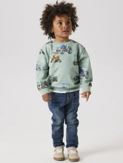 Name It lasten collegepusero, NMMLUDVIG SWEATSHIRT Vaaleanvihreä