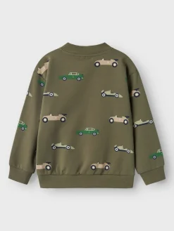Name It lasten collegetakki, NMMBRAIS SWEAT CARDIGAN Armeijanvihreä