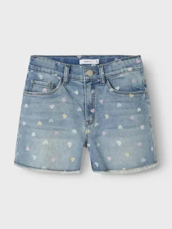 Name It lasten farkkushortsit, NKFROSE HW MOM DENIM SHORTS 3555 Indigo