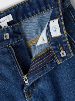 Name It lasten farkut, NKFROSE HW WIDE CARGO JEANS Indigo