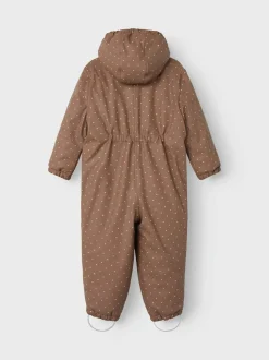 Name It Lasten Haalari, NMFLADRY RUB SNOWSUIT AOP Keskiruskea