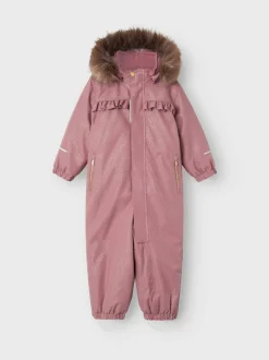 Name It Lasten Haalari, NMFSNOW10 SUIT FRILL GLITTER Vaaleanpunainen Kuosi