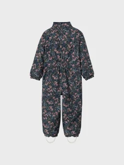 Name It lasten haalari, NMFSNOW10 SUIT MELODY FLOWER Sininen Kuosi