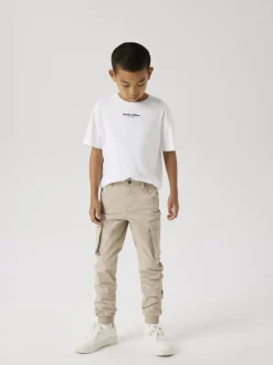 Name It Lasten Housut, Bamgo Reg Twill Ruskeanharmaa