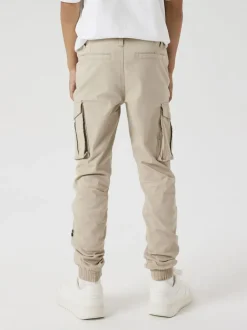 Name It Lasten Housut, Bamgo Reg Twill Ruskeanharmaa